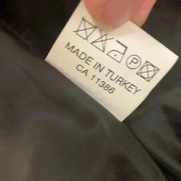 A & K Designs pink/brown/white fitted blazer 50%wool/35%polyester/ 15%acrylic - Picture 7 of 8